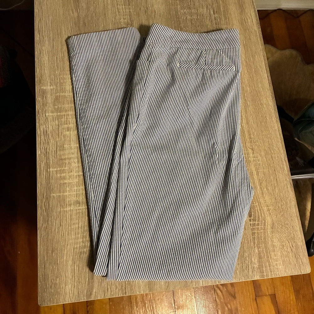 Striped Navy and White pinstripe nautical Crosby Dress Pants